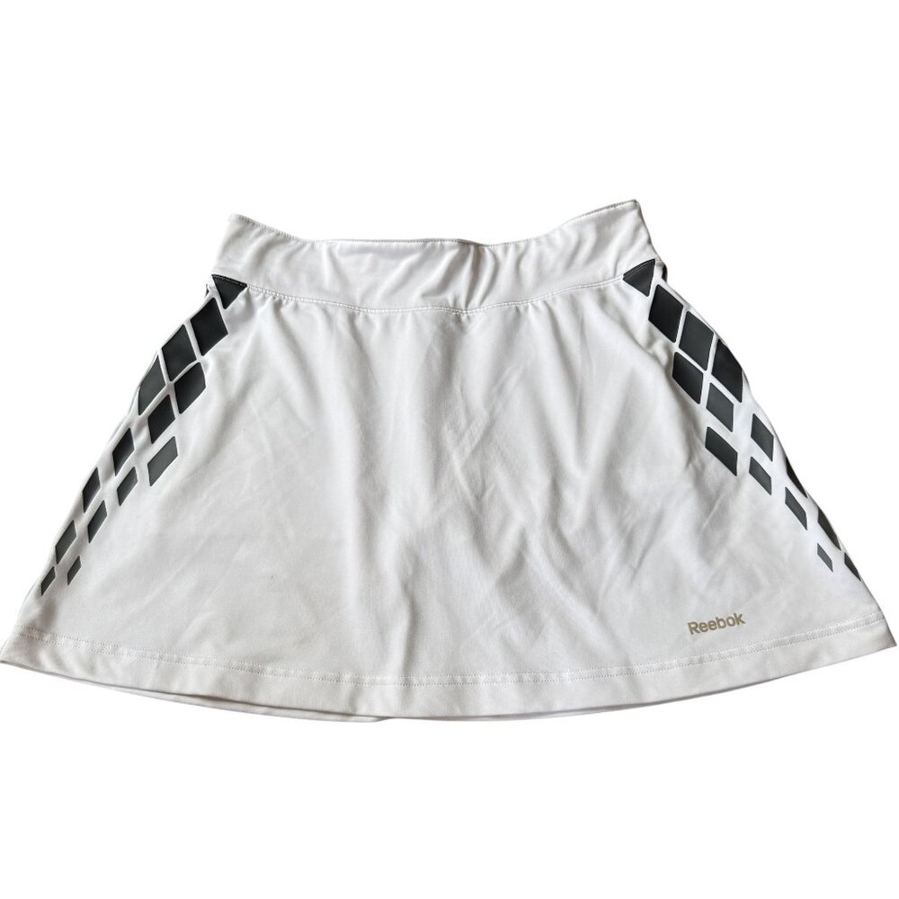 Reebok play dry series white and gray tennis skort women's size small